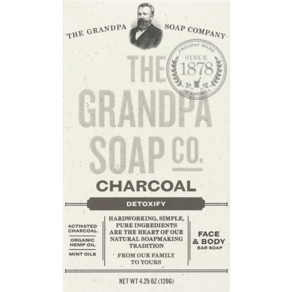 GRANDPAS: Soap Bar Charcoal, 4.25 oz