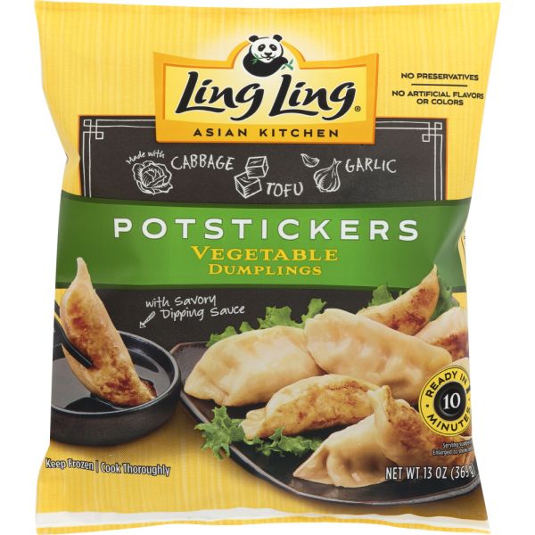 LING LING: Potstickers Vegetable Dumplings, 13 oz