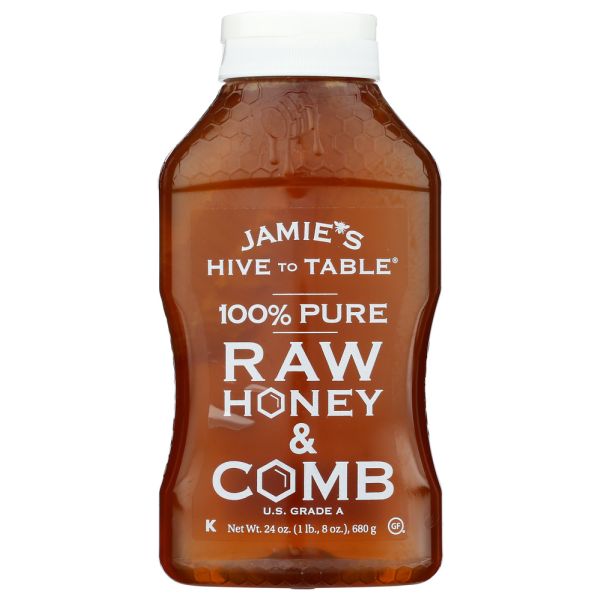 HIVE TO TABLE HONEY FARMS: Honey And Comb Raw, 24 OZ
