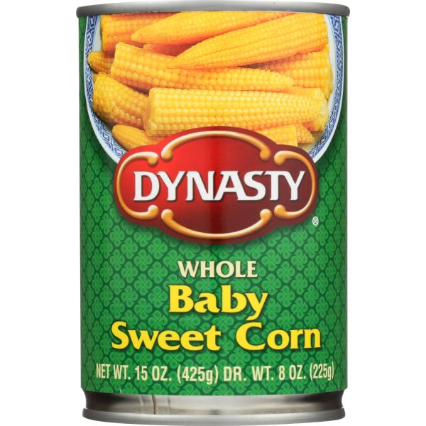 DYNASTY: Whole Baby Sweet Corn, 15 oz