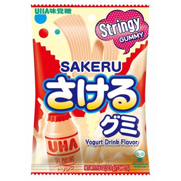 UHA MIKAKUTO: Sakeru Stringy Gummy Yogurt, 1.16 oz