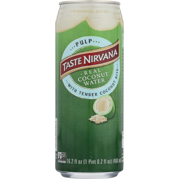 TASTE NIRVANA: Coconut Water with Pulp in Can, 16.2 oz