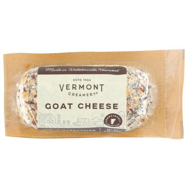 VERMONT CREAMERY: Everything Goat Cheese Log, 4 oz