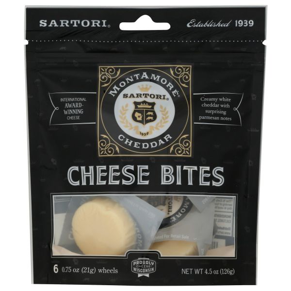 SARTORI: MontAmore Cheddar Cheese Bites, 4.5 oz