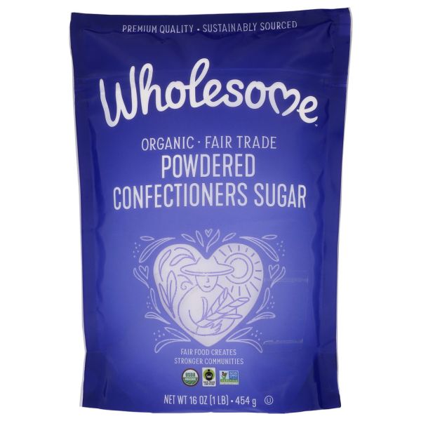 WHOLESOME SWEETENERS: Organic Powdered Sugar, 16 oz
