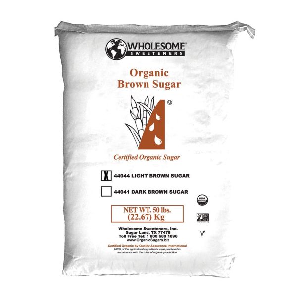 WHOLESOME: Organic Light Brown Sugar, 50 lb
