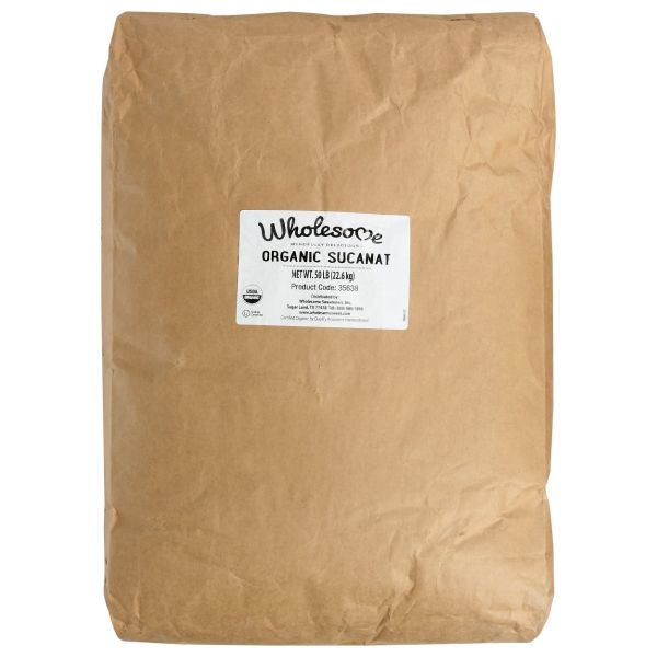 WHOLESOME: Organic Sucanat Cane Sugar, 50 lb