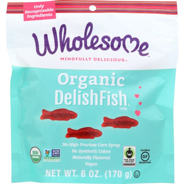 WHOLESOME: Candy Delish Fish Organic, 6 oz