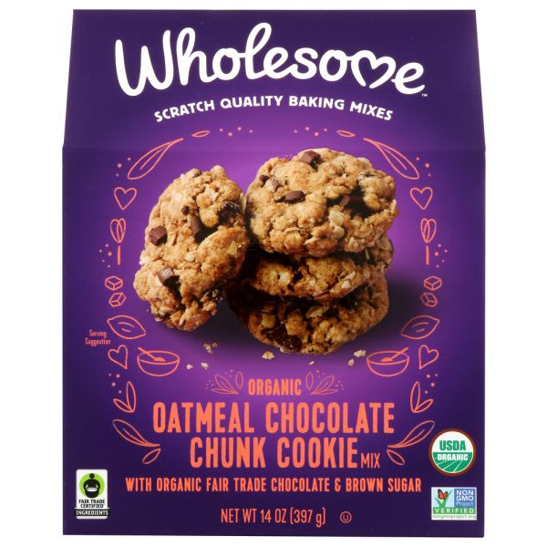 WHOLESOME: Mix Cookie Oat Choc Chunk, 14 oz