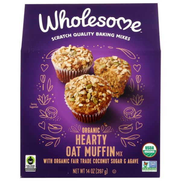WHOLESOME: Mix Muffin Hearty Oat, 14 oz