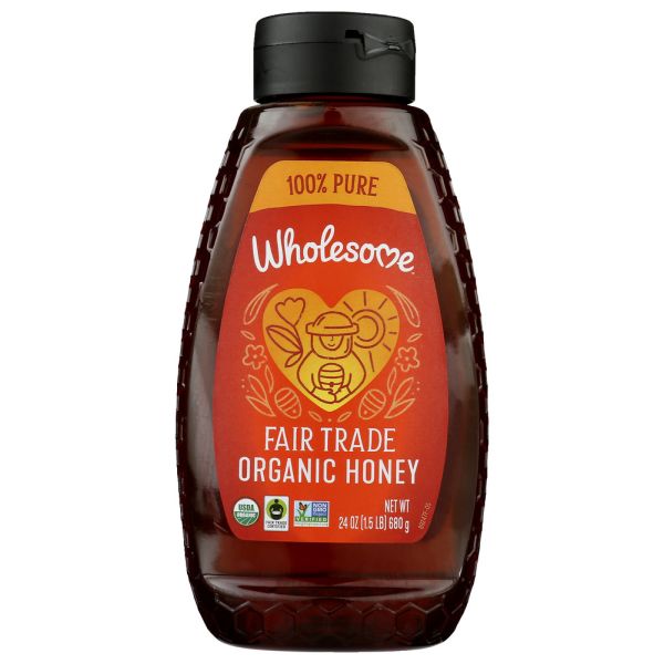 WHOLESOME: Fair Trade Organic Honey, 24 oz