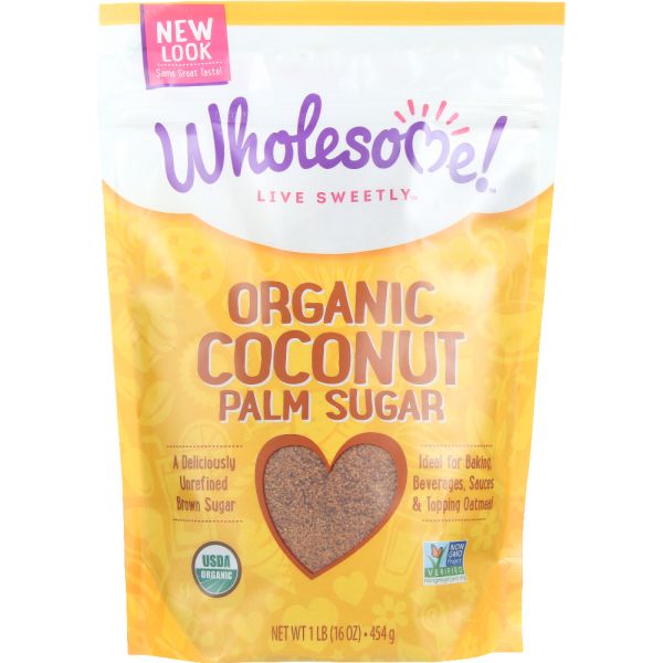 WHOLESOME SWEETENERS: Organic Coconut Palm Sugar, 16 oz