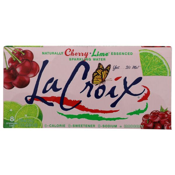 LA CROIX: Cherry Lime Sparkling Water 8Pk, 96 fo