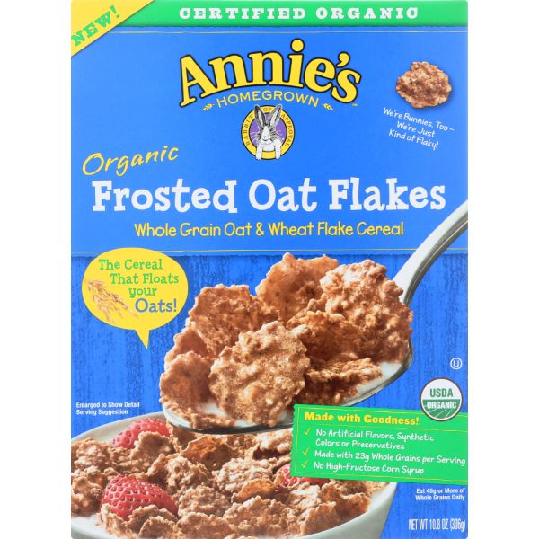 ANNIES HOMEGROWN: Organic Frosted Oat Flakes Cereal, 10.8 oz