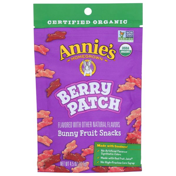 ANNIES HOMEGROWN: Fruit Snack Bunny Berry, 4.5 oz