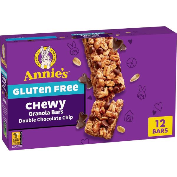 ANNIE'S HOMEGROWN: Gluten Free Double Chocolate Chip Chewy Granola Bars, 11.76 oz