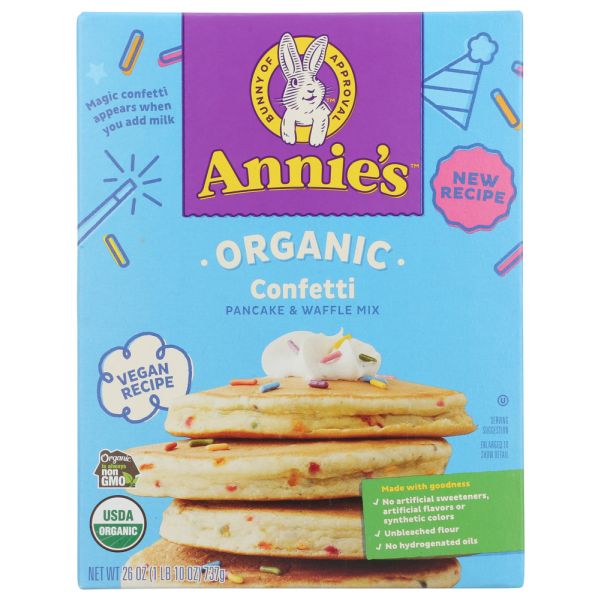ANNIES HOMEGROWN: Birthday Confetti Pancake & Waffle Mix, 26 oz