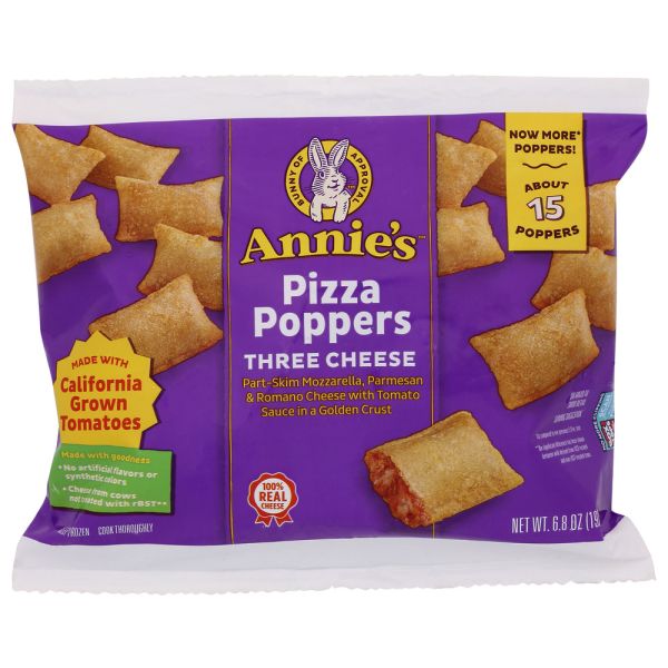 ANNIES HOMEGROWN: Pizza Poppers 3 Cheese 15 Count, 6.8 oz