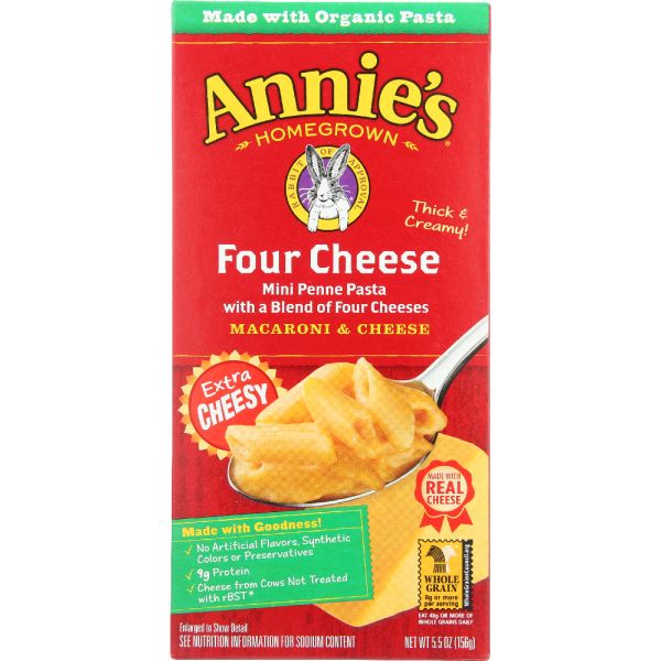 ANNIES HOMEGROWN: Macaroni & Cheese Four Cheese, 5.5 oz