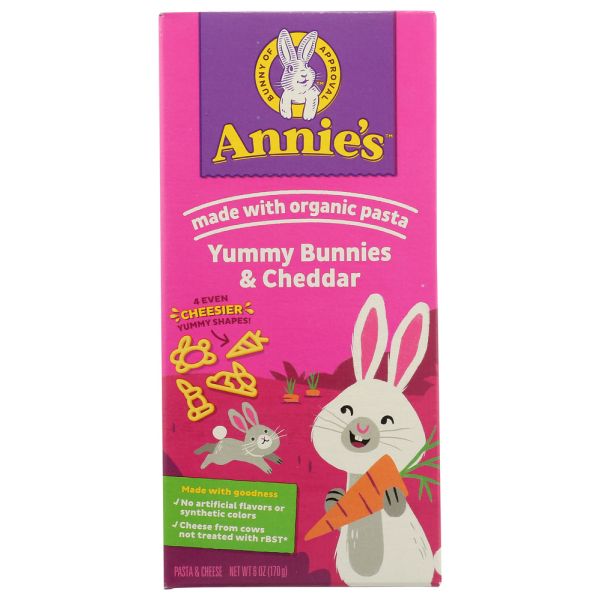 ANNIE'S HOMEGROWN: Bunny Pasta with Yummy Cheese, 6 Oz
