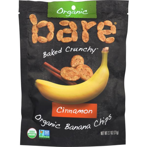BARE FRUIT: Organic Banana Chips Cinnamon, 2.7 oz