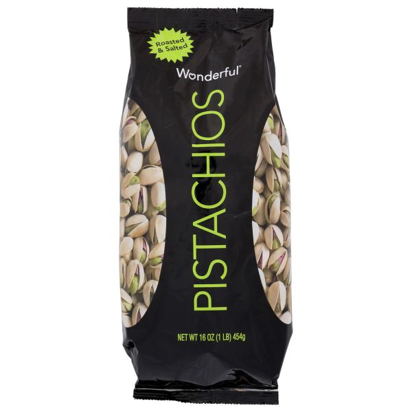 WONDERFUL PISTACHIOS: Roasted and Salted Pistachios, 16 oz