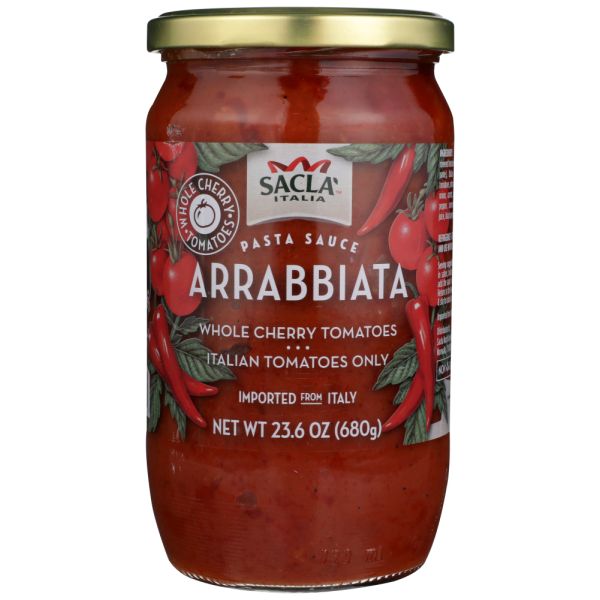 SACLA: Whole Cherry Tomatoes Arrabbiata Pasta Sauce, 24 oz