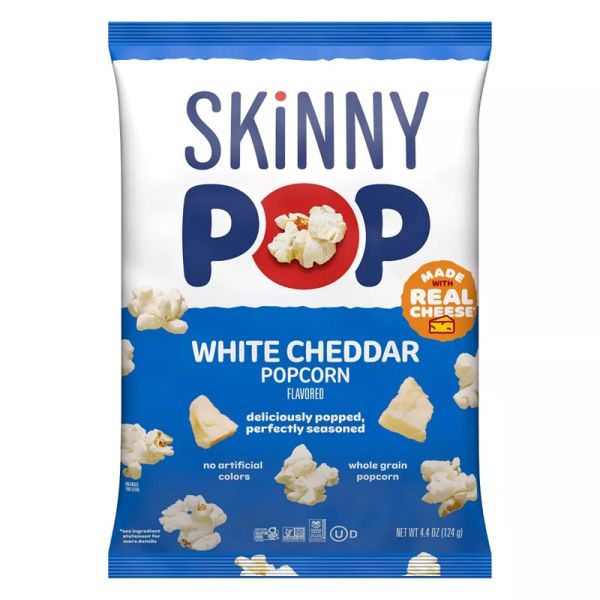 SKINNY POP: White Cheddar Popcorn, 4.4 oz