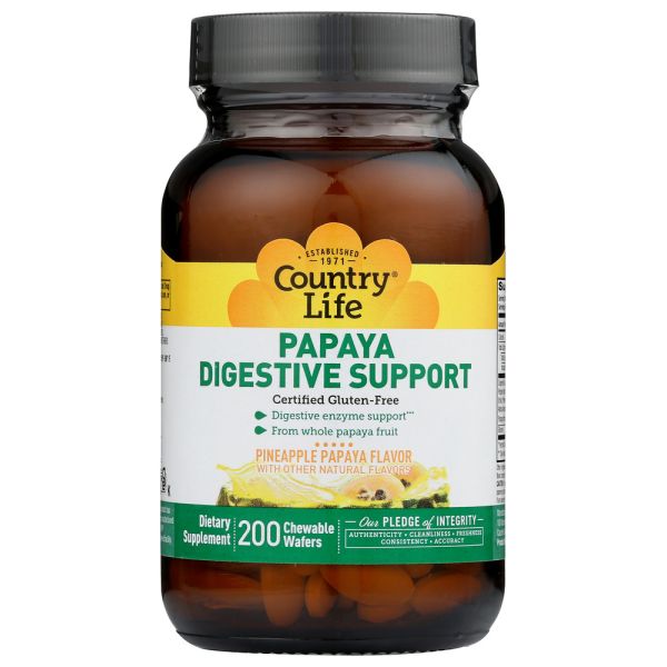 COUNTRY LIFE: Papaya Digestive Support, 200 tb