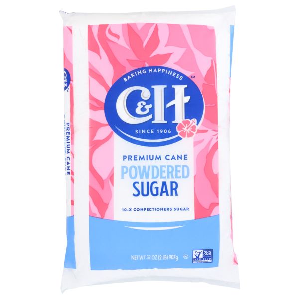 C & H: Sugar Powdered Pure Cane, 2 LB