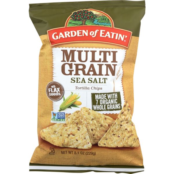 GARDEN OF EATIN: Chip Tortilla Multigrain Salted, 8.1 oz