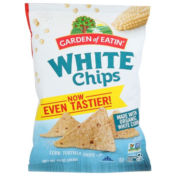 GARDEN OF EATIN: White Corn Tortilla Chips, 10 oz