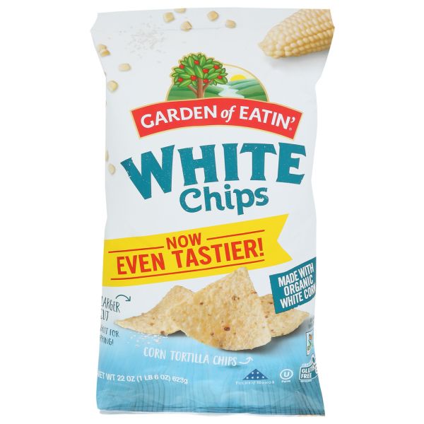 GARDEN OF EATIN: Chip Tortila White Fiesta Organic, 22 oz