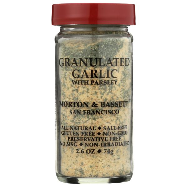 MORTON & BASSETT: Granulated Garlic with Parsley, 2.6 oz