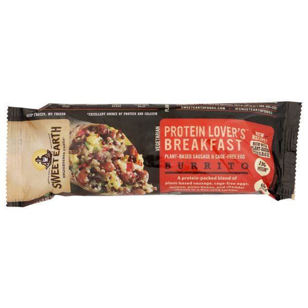 SWEET EARTH: Protein Lovers Breakfast Burrito, 5.5 oz