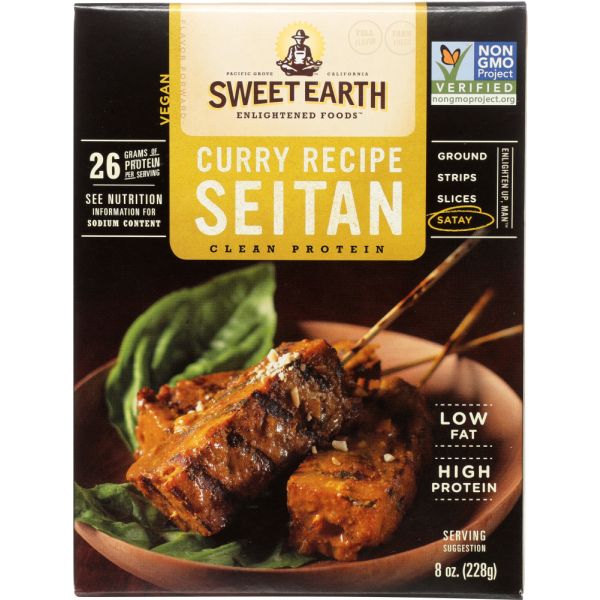 SWEET EARTH: Curry Recipe Seitan Satay, 8 oz