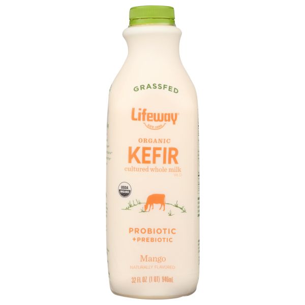 LIFEWAY: Organic Mango Whole Milk Grassfed Kefir, 32 oz