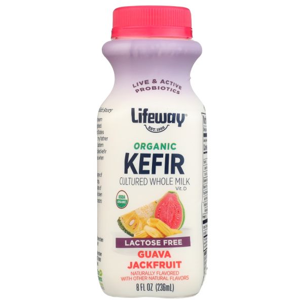 LIFEWAY: Organic Kefir Whole Milk Guava Jackfruit, 8 fo