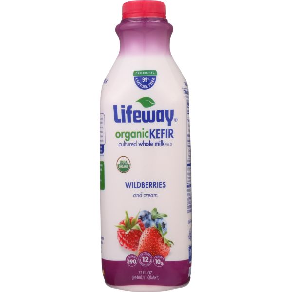 LIFEWAY: Organic Whole Milk Wildberries Kefir, 32 Oz