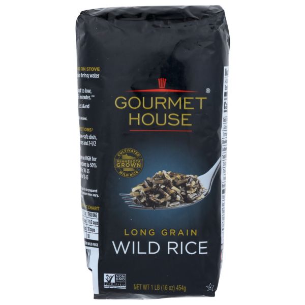 GOURMET HOUSE: Long Grain Wild Rice, 16 oz