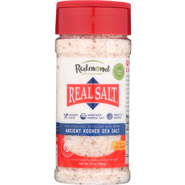 REDMOND: Real Salt Nature's First Sea Salt Shaker Kosher Salt, 10 oz