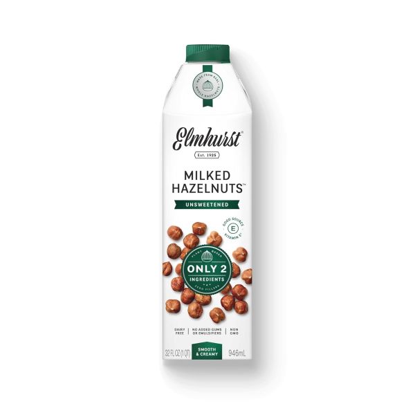 ELMHURST: Unsweetened Hazelnut Milk, 32 fo