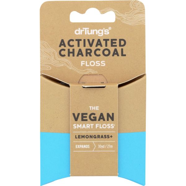 DR TUNGS: Floss Charcoal Activated Vegan, 30 yd