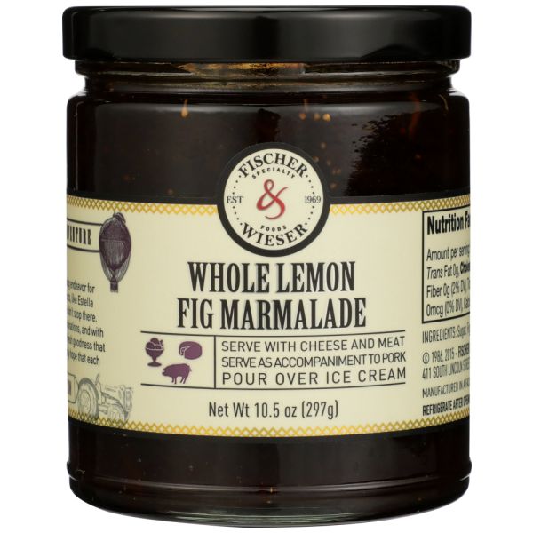 FISCHER & WIESER: Whole Lemon Fig Marmalade, 10.9 oz