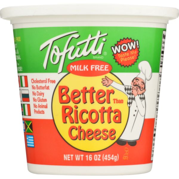 TOFUTTI: Better Than Ricotta Cheese Cholesterol Free, 16 oz