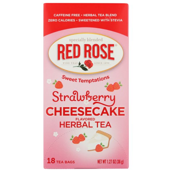 RED ROSE: Tea Strwbry Shrtcake, 18 bg