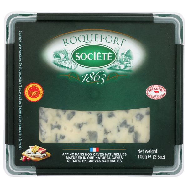 SOCIETE: Roquefort Cheese Wedge, 3.5 oz