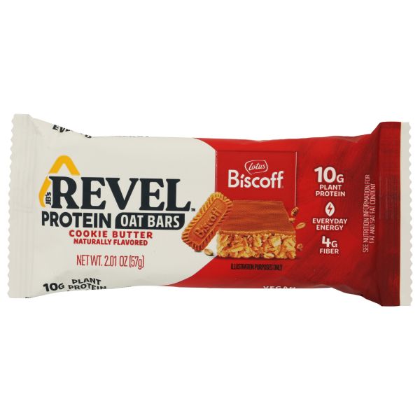 REVEL: Biscoff Protein Oat Bar, 2.01 oz
