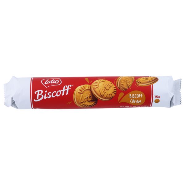 BISCOFF: Biscoff Cream Sandwich Cookies, 5.29 oz