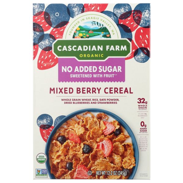 CASCADIAN FARM: Mixed Berry Cereal No Added Sugar, 12.2 oz